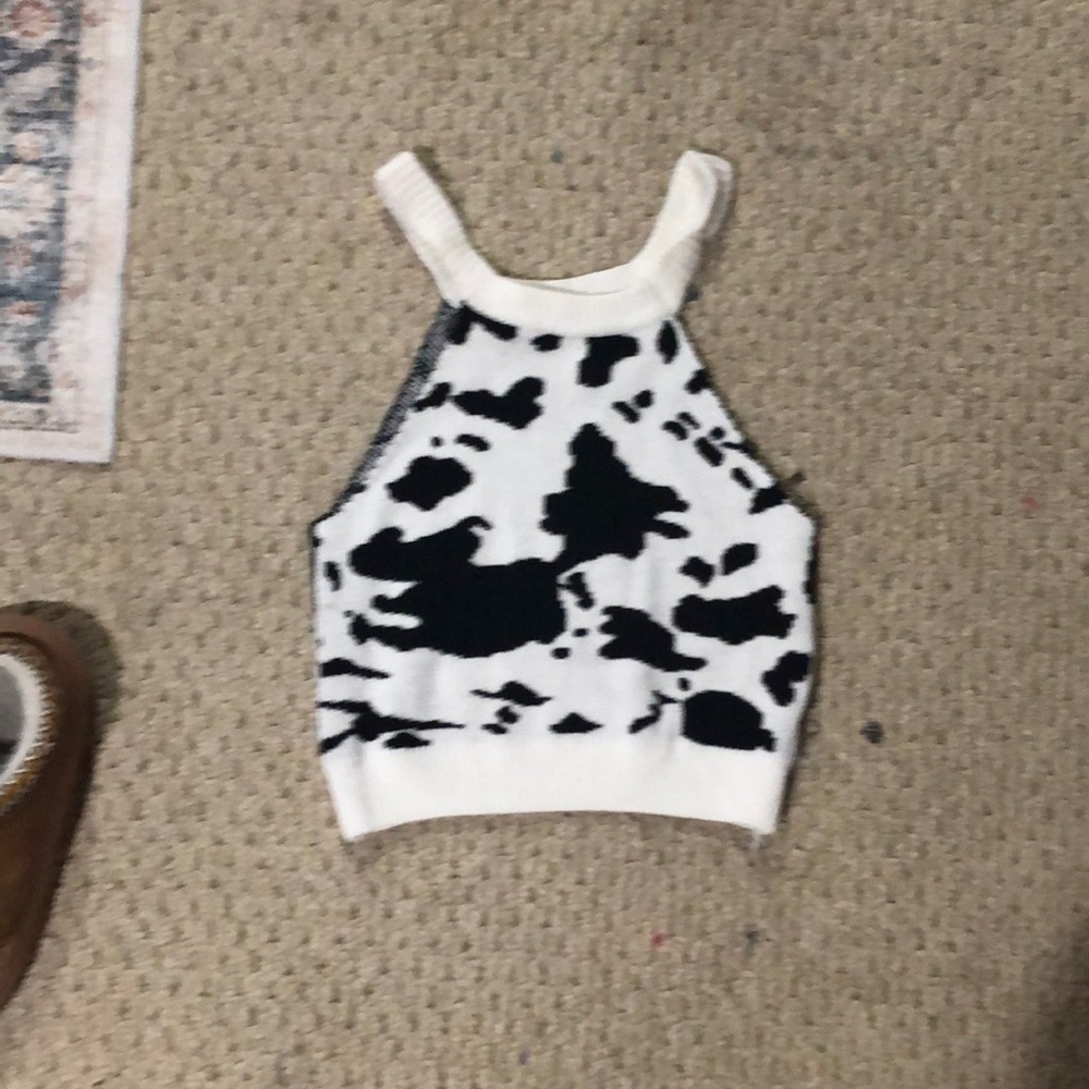 Cow print crop top